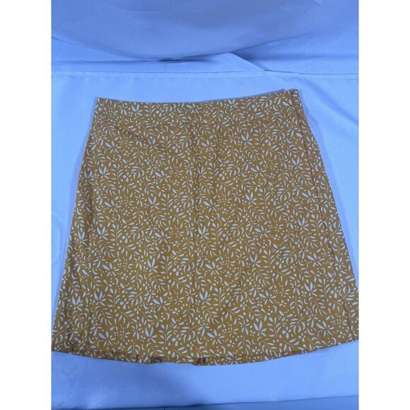 Rip Skirt Yellow & White Print Wrap Skirt Size Medium - Picture 1 of 7